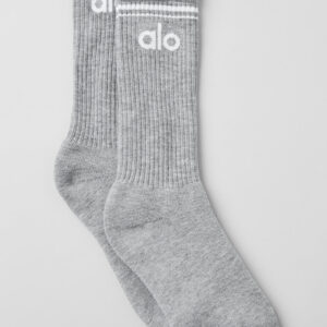 Unisex Throwback Sock - Athletic Heather Grey/White