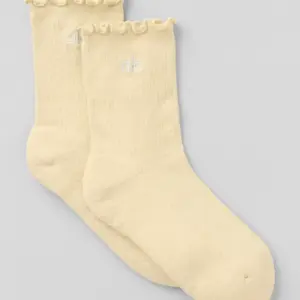 Women's Lettuce Edge Sock - Candlelight Yellow