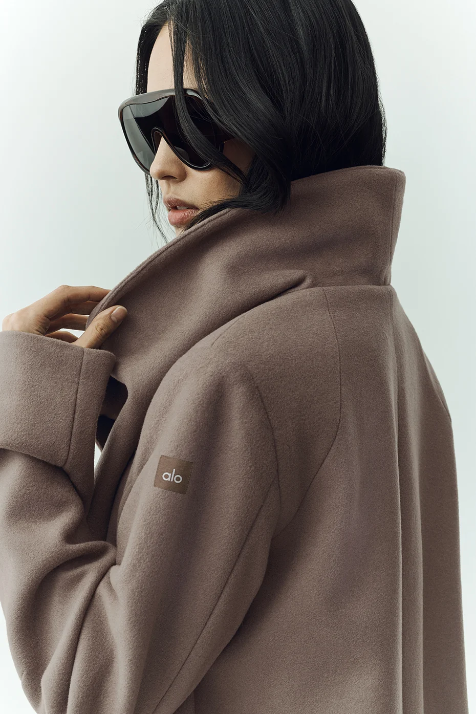 Wool Blend Nightfall Long Coat - Alpine Cocoa Heather - Image 4