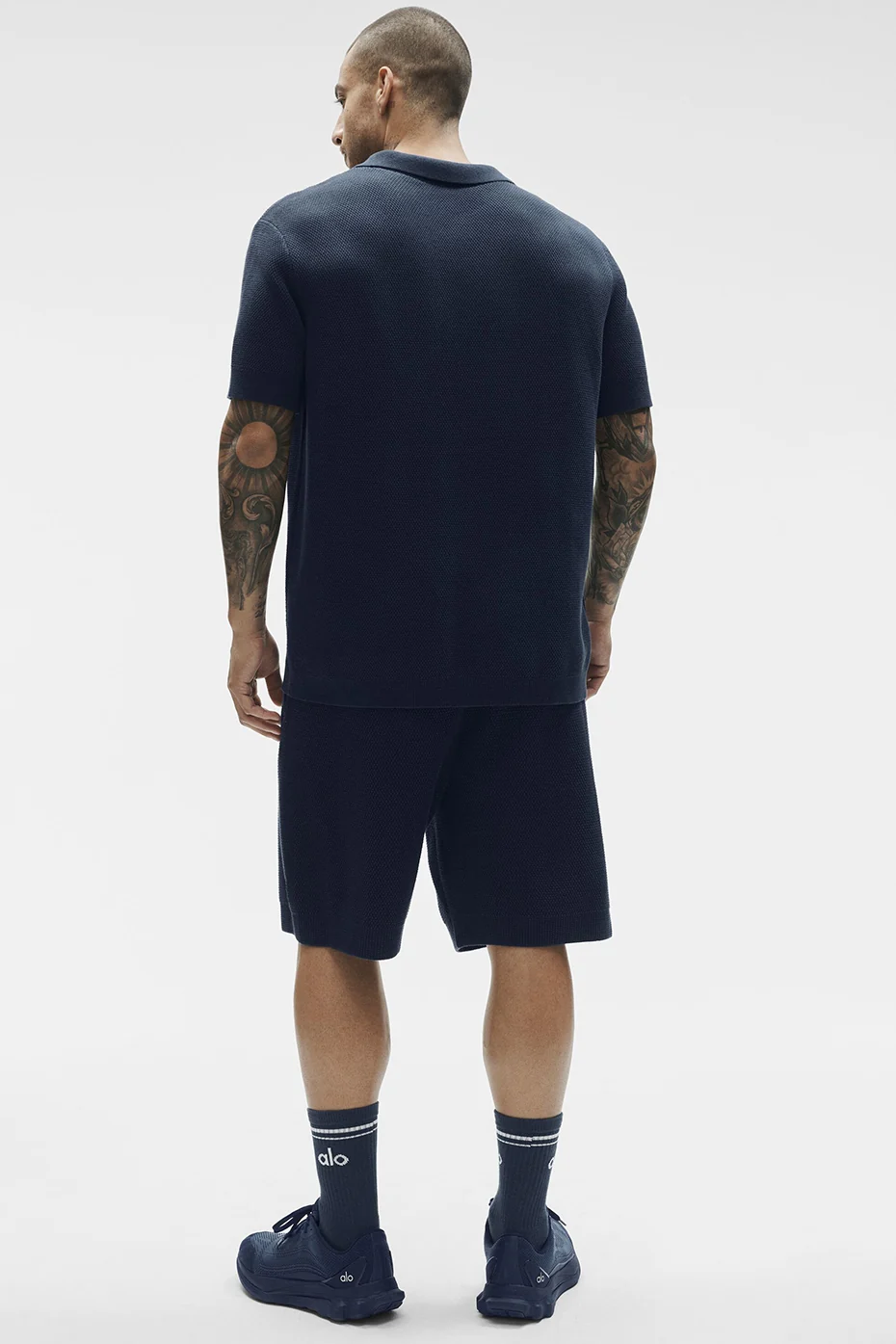 Sports Club Sweater Knit Polo - Navy - Image 5