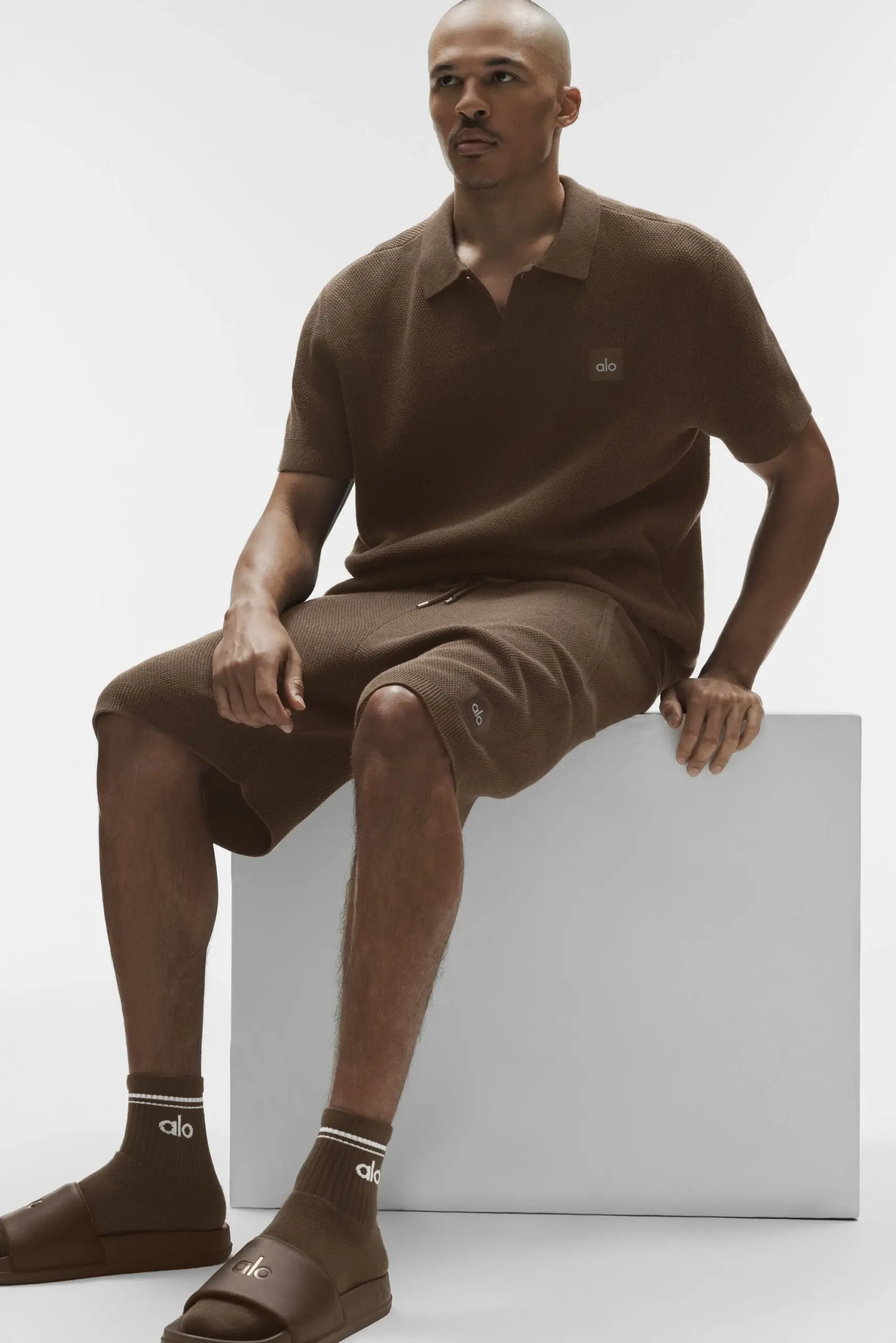 Sports Club Sweater Knit Polo - Espresso - Image 6