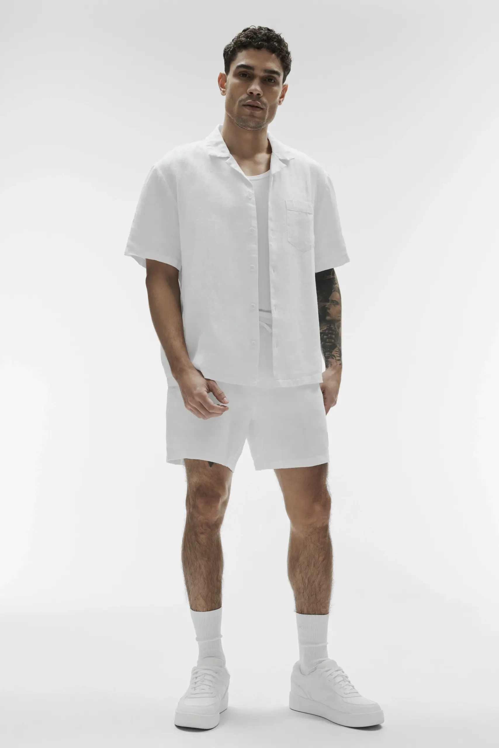 Linen Days Short Sleeve Button Up - White - Image 4