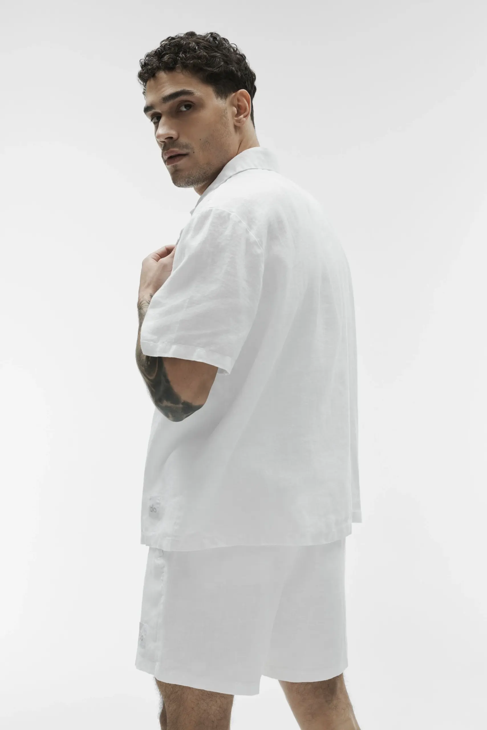 Linen Days Short Sleeve Button Up - White - Image 3