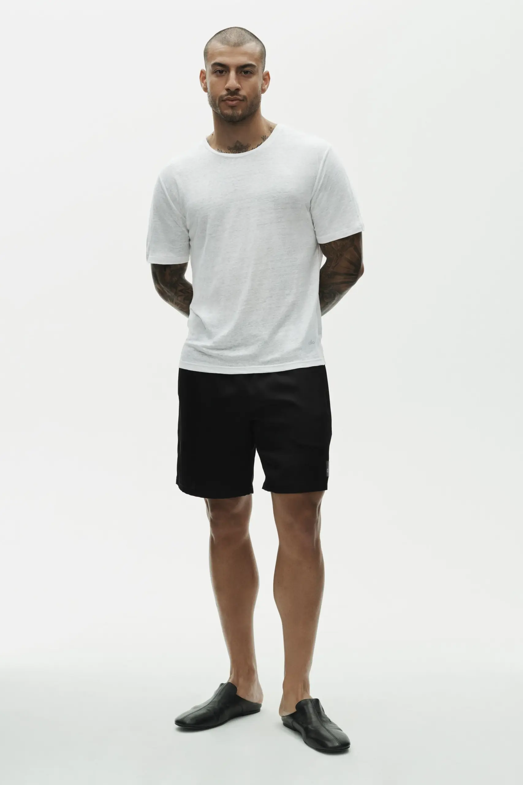 Linen Jersey Coastal Short Sleeve Tee - White - Image 5