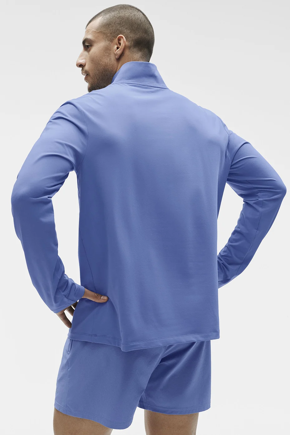 Conquer 1/4 Zip Reform Long Sleeve - Provence Blue - Image 2