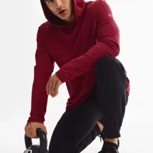 Conquer Reform Long Sleeve With Hood - Garnet