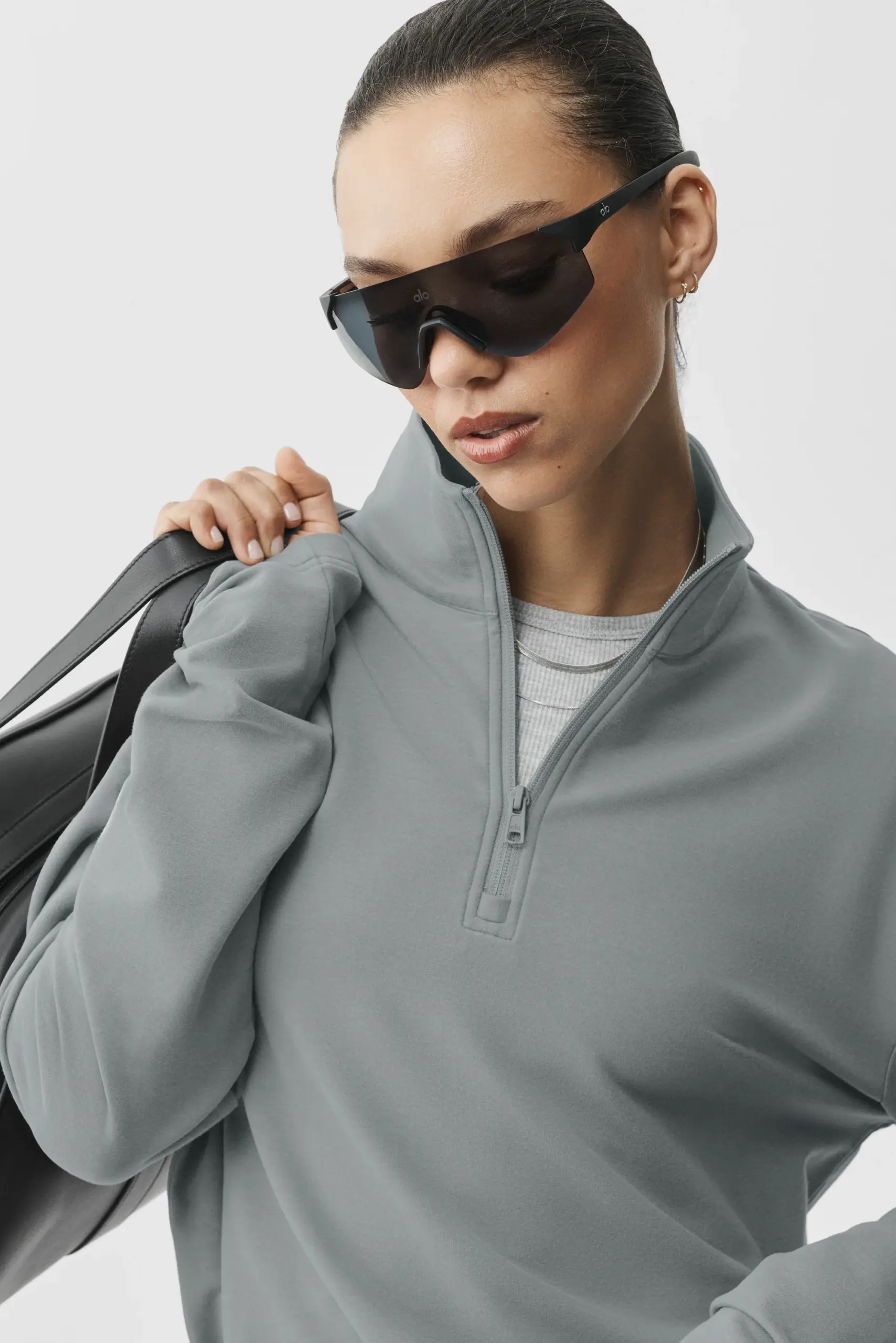 Double Take Long Sleeve 1/4 Zip - Monument - Image 3