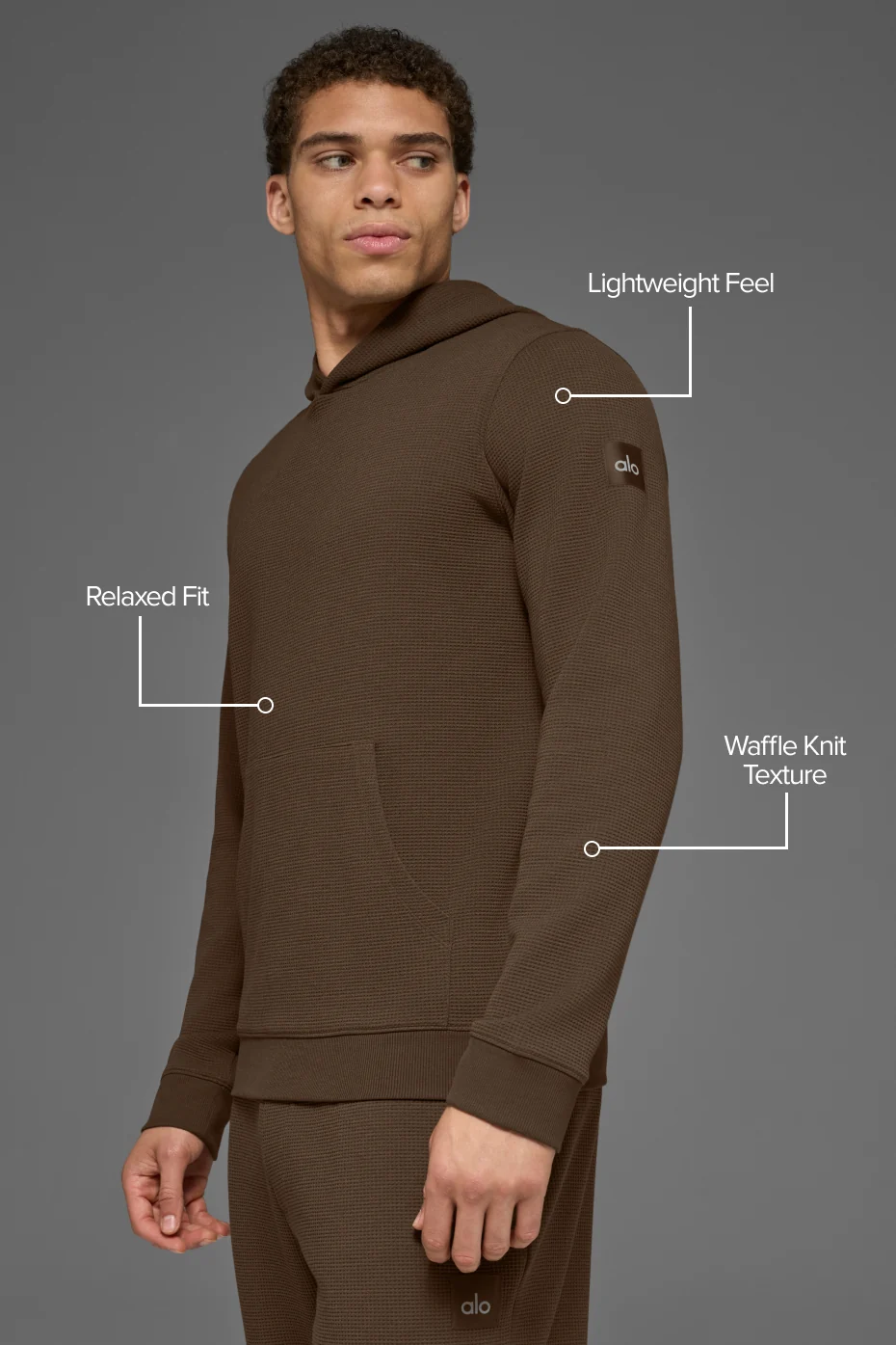 Waffle Lounge Hoodie - Espresso - Image 2