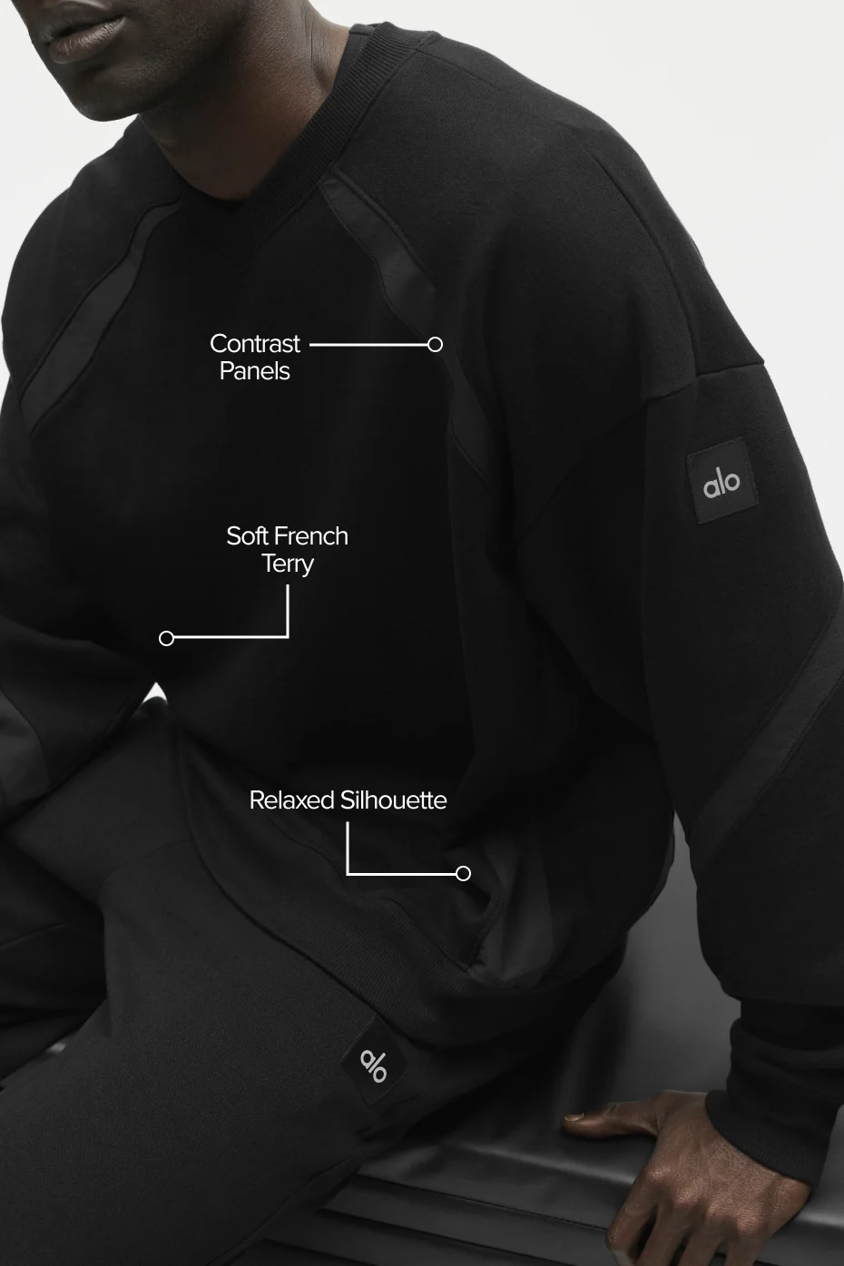 Field Crew Neck Sweatshirt - Black - Image 2