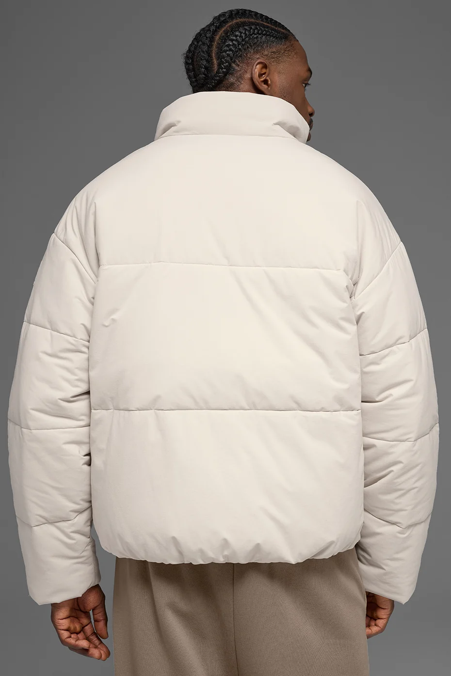 Stretch Woven Street Puffer - Bone - Image 2