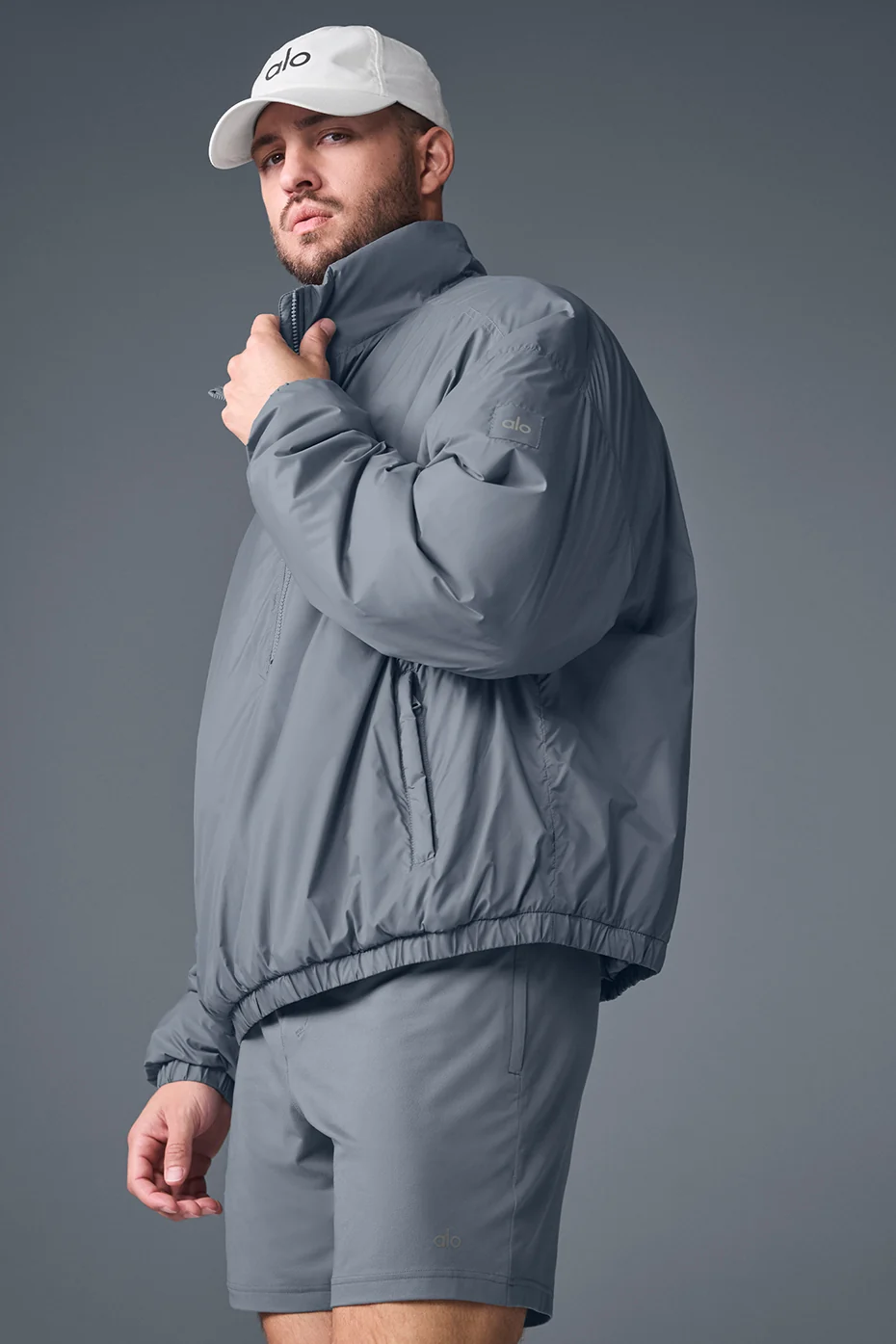 Latitude Light Weight 1/2 Zip Pullover Jacket - Steel Grey - Image 3