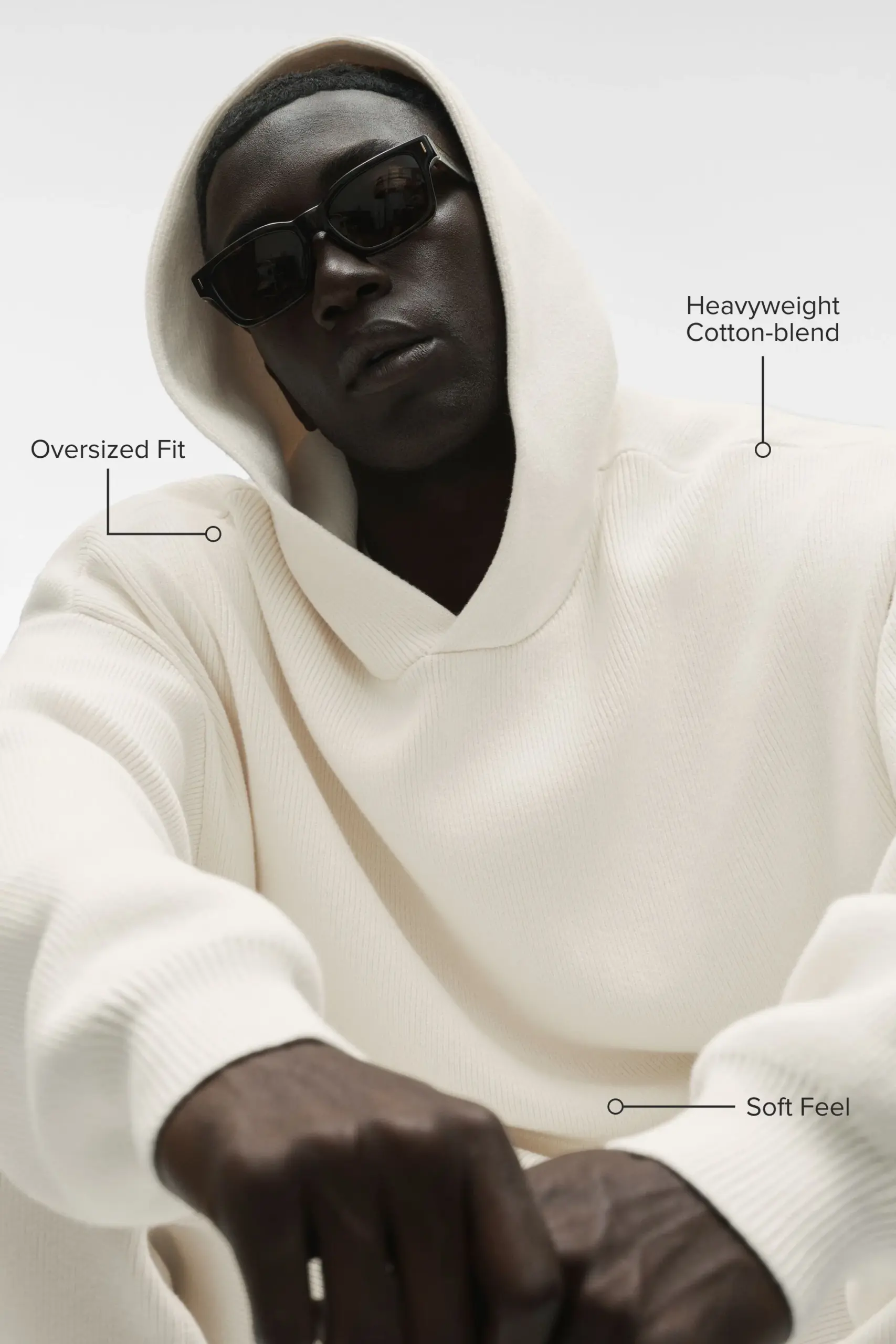 Scholar Hooded Sweater - Ivory - Image 2