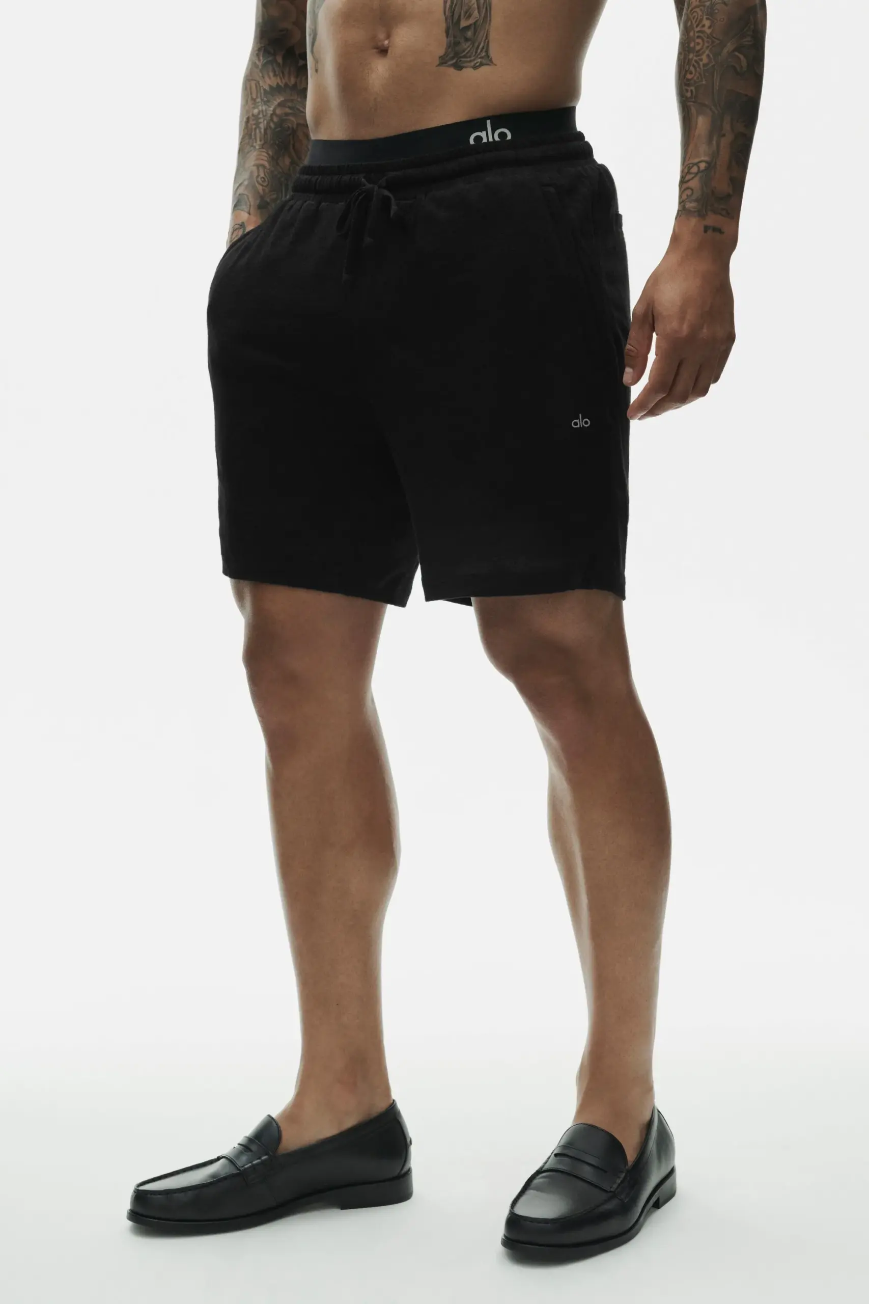 7 Linen Jersey Coastal Short - Black - Image 3