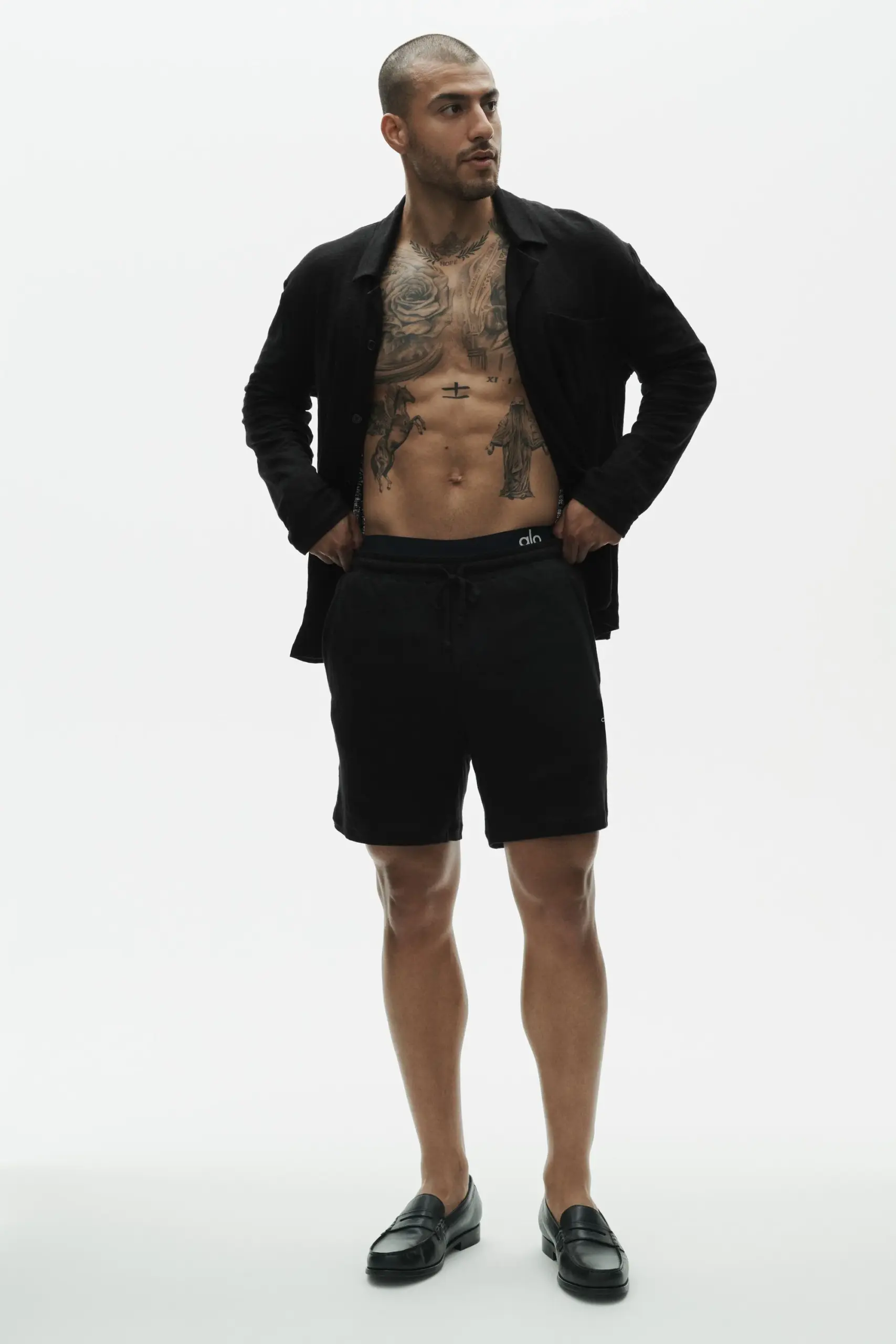 7 Linen Jersey Coastal Short - Black - Image 5
