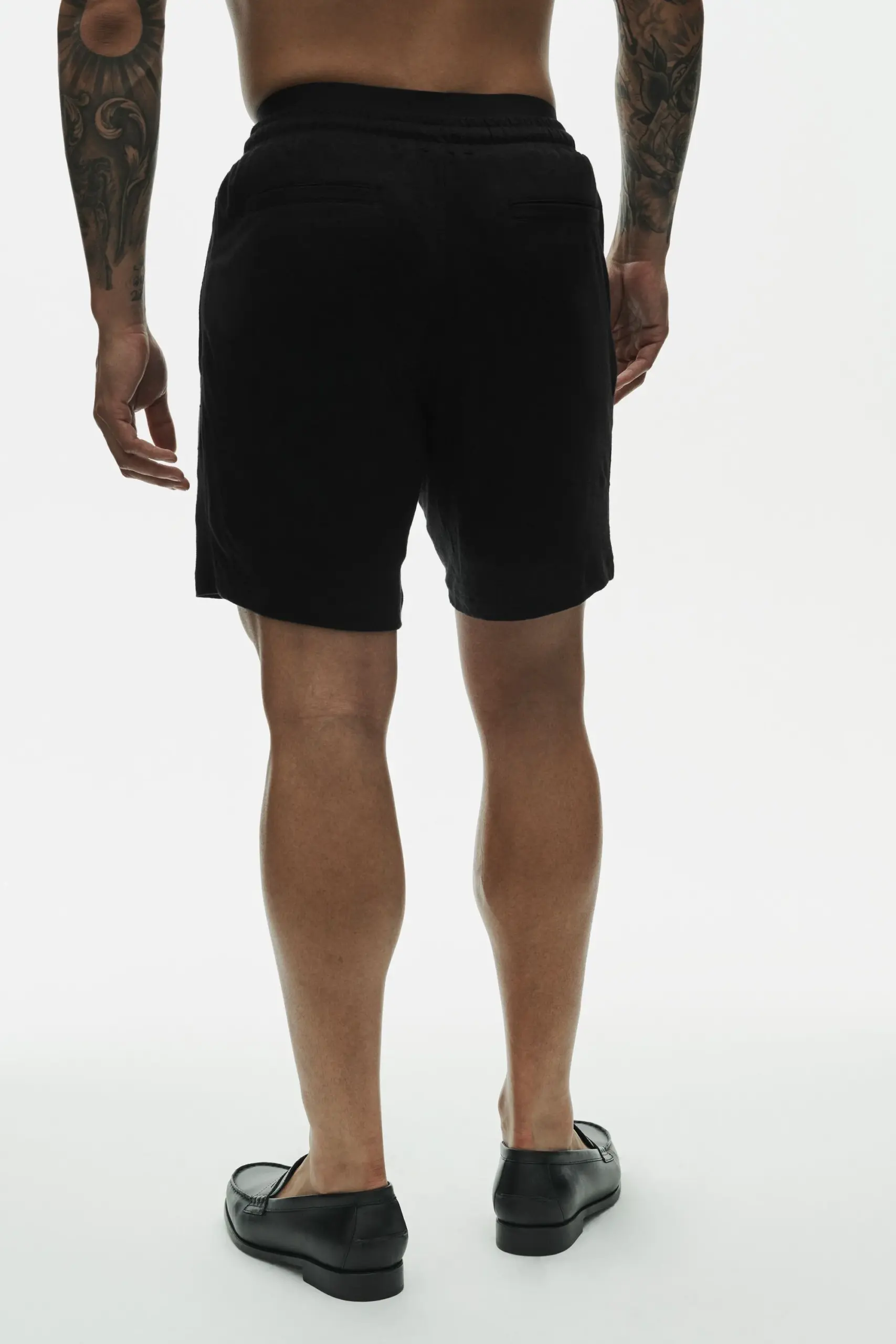 7 Linen Jersey Coastal Short - Black - Image 4