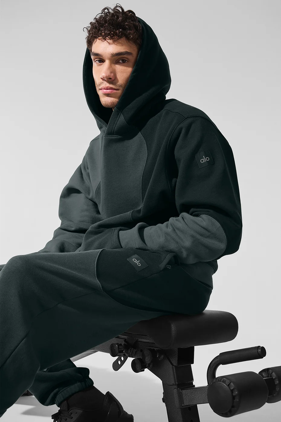 Make Waves Hoodie - Charcoal Green Tonal - Image 4