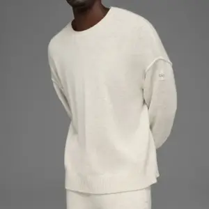 Unisex Wool Cashmere New Class Crewneck Sweater - Bone Heather