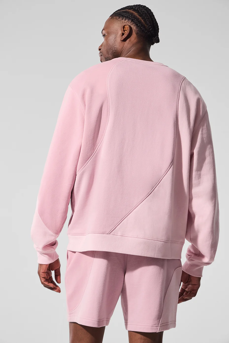 Make Waves Crew Neck Pullover - Sunset Pink Tonal - Image 2