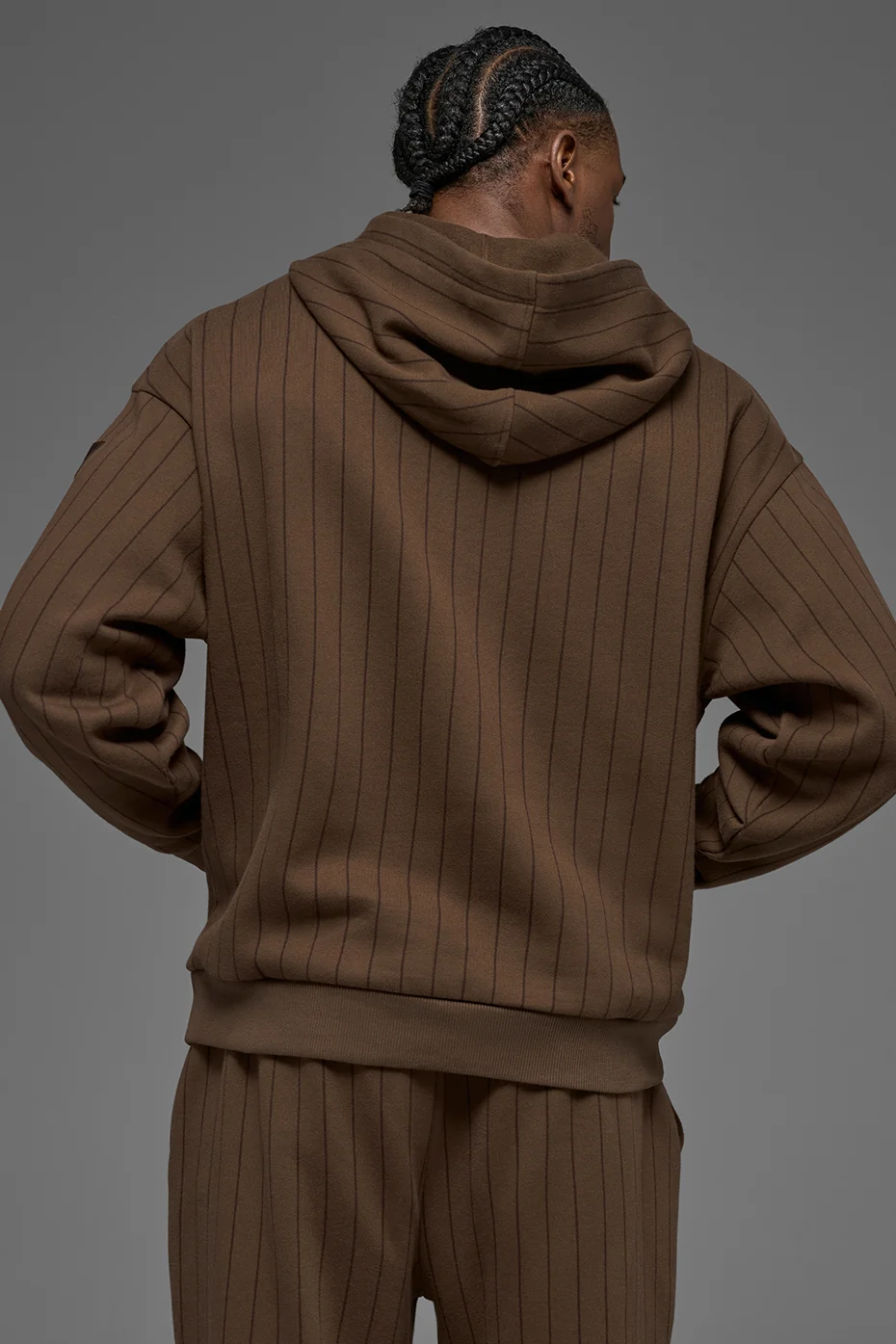 Pinstripe Hoodie - Espresso Pinstripe - Image 3
