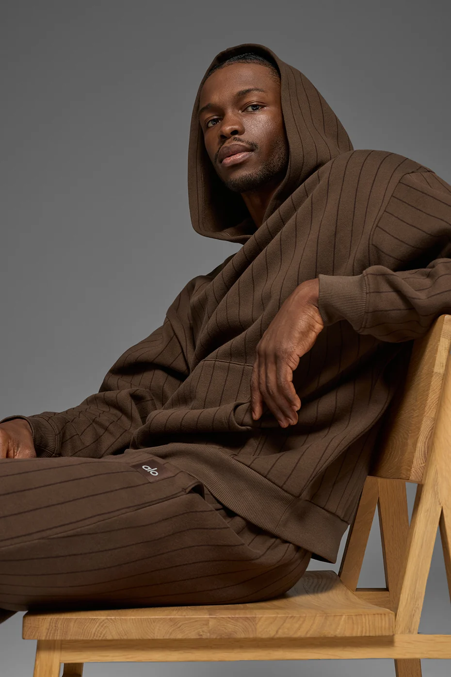 Pinstripe Hoodie - Espresso Pinstripe - Image 4