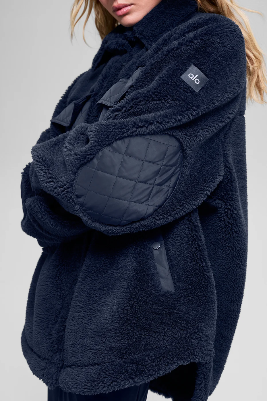 Sherpa Edge Shacket - Navy - Image 2