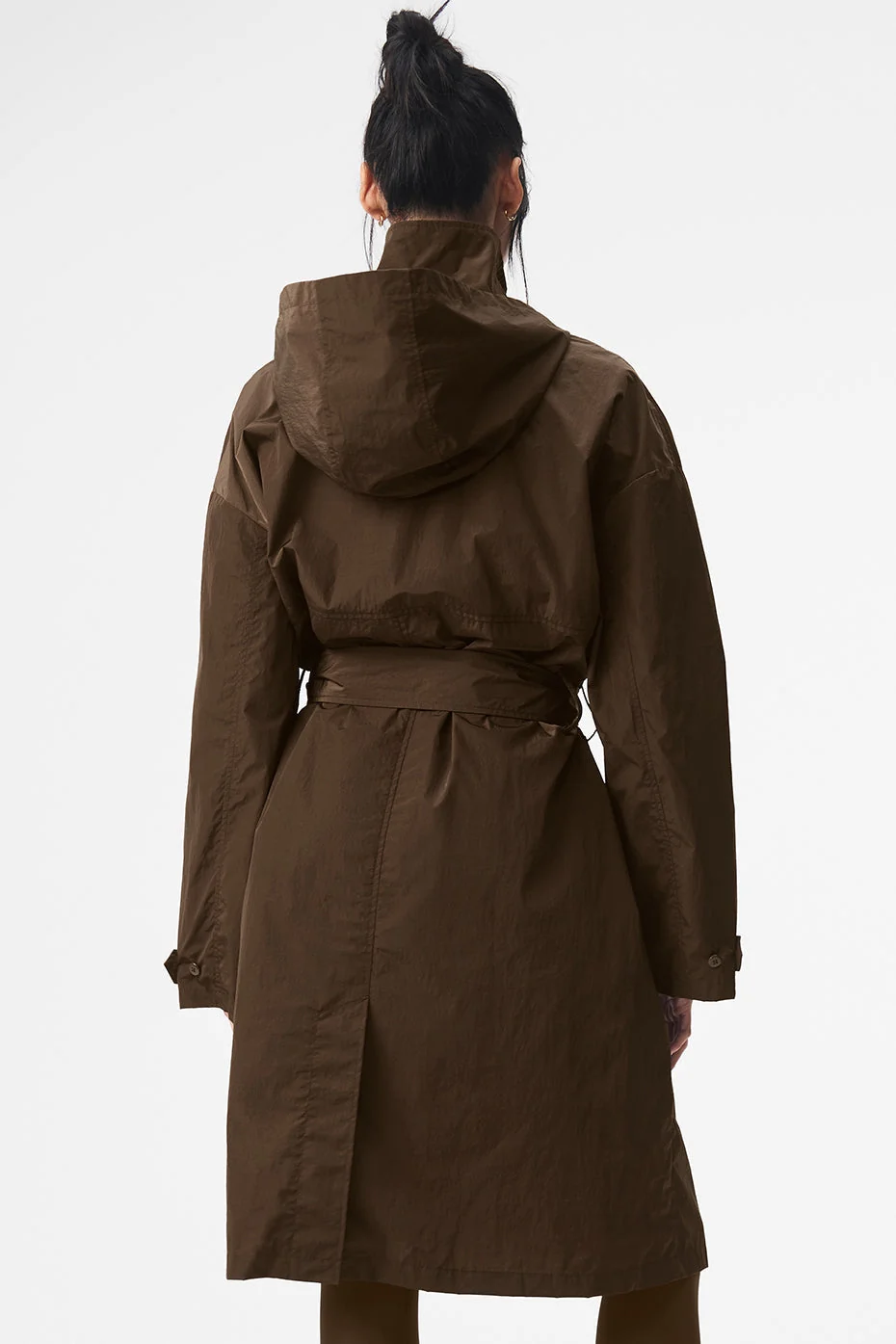 Crinkle On The Move Trench - Espresso - Image 3