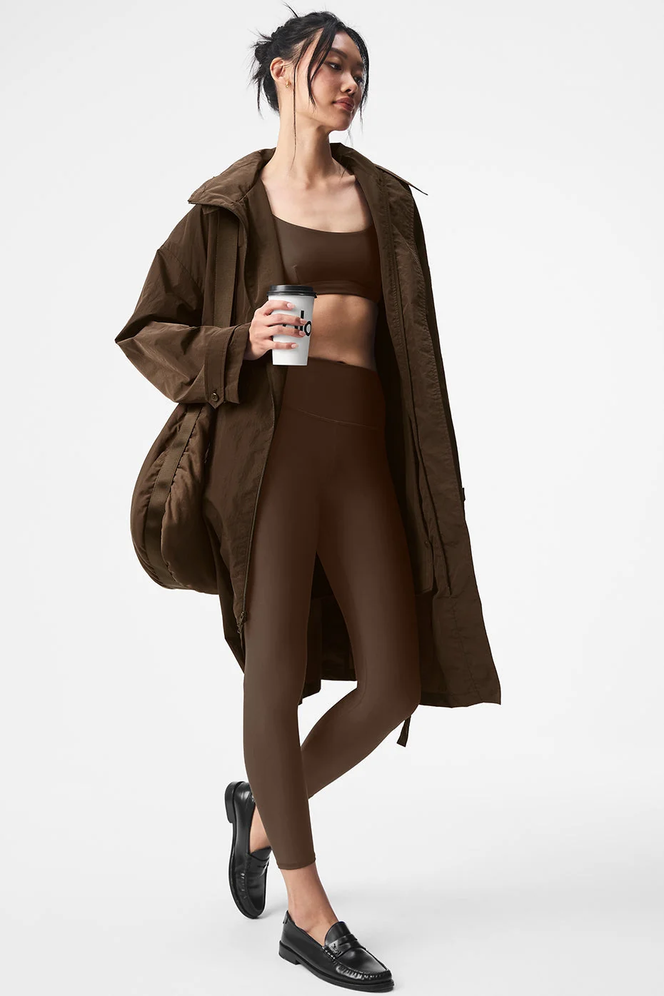 Crinkle On The Move Trench - Espresso - Image 5