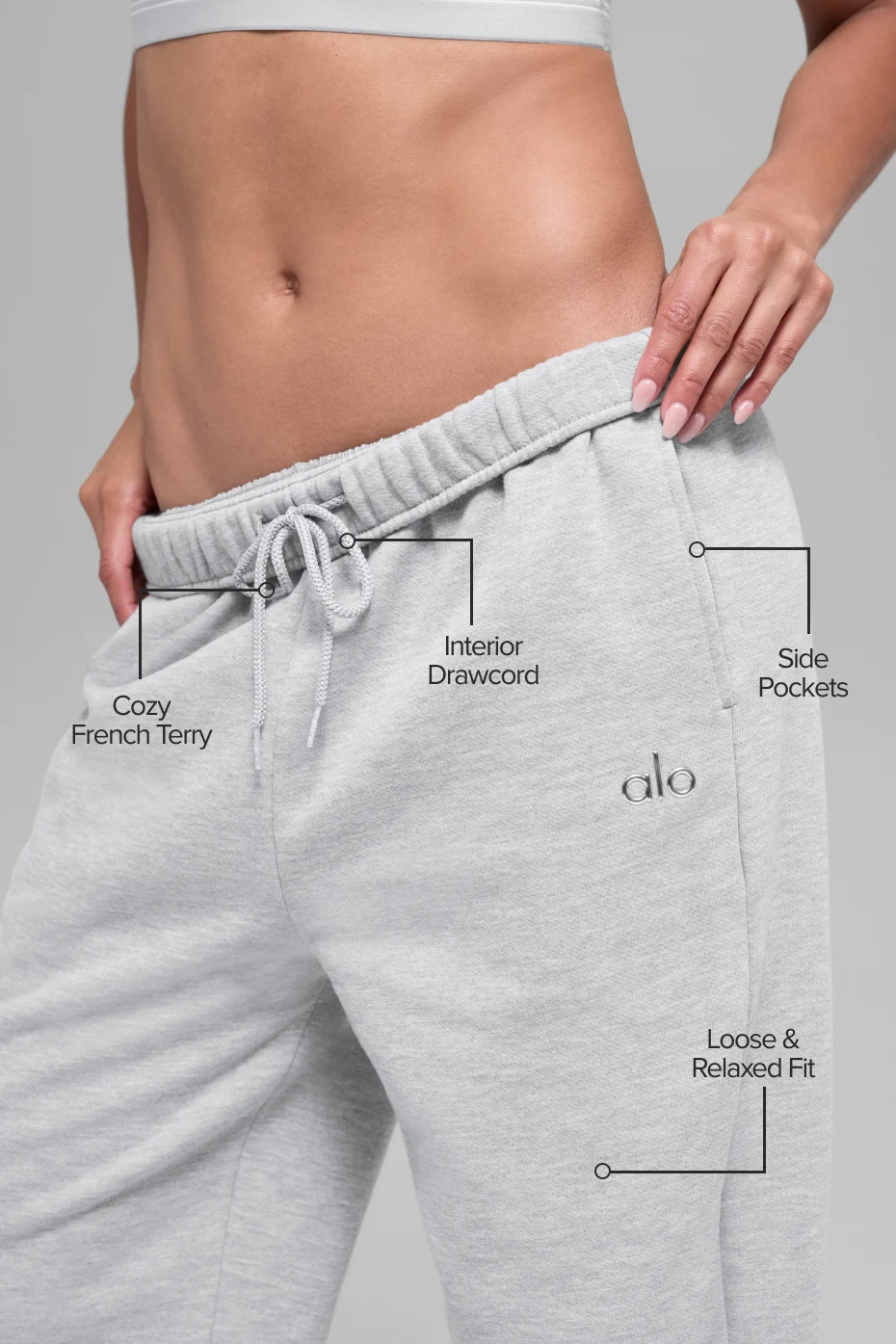 Accolade Straight Leg Sweatpant - Athletic Heather Grey - Image 2