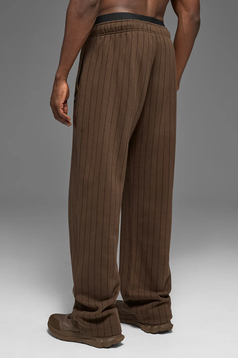 Pinstripe Straight Leg Sweatpant - Espresso Pinstripe - Image 4