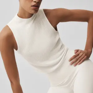 Sweater Knit Unwind Sleeveless Top - Ivory