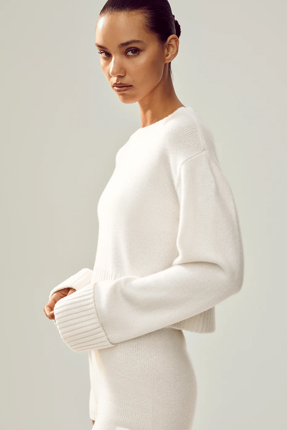 Cashmere Embrace Pullover - Ivory - Image 3