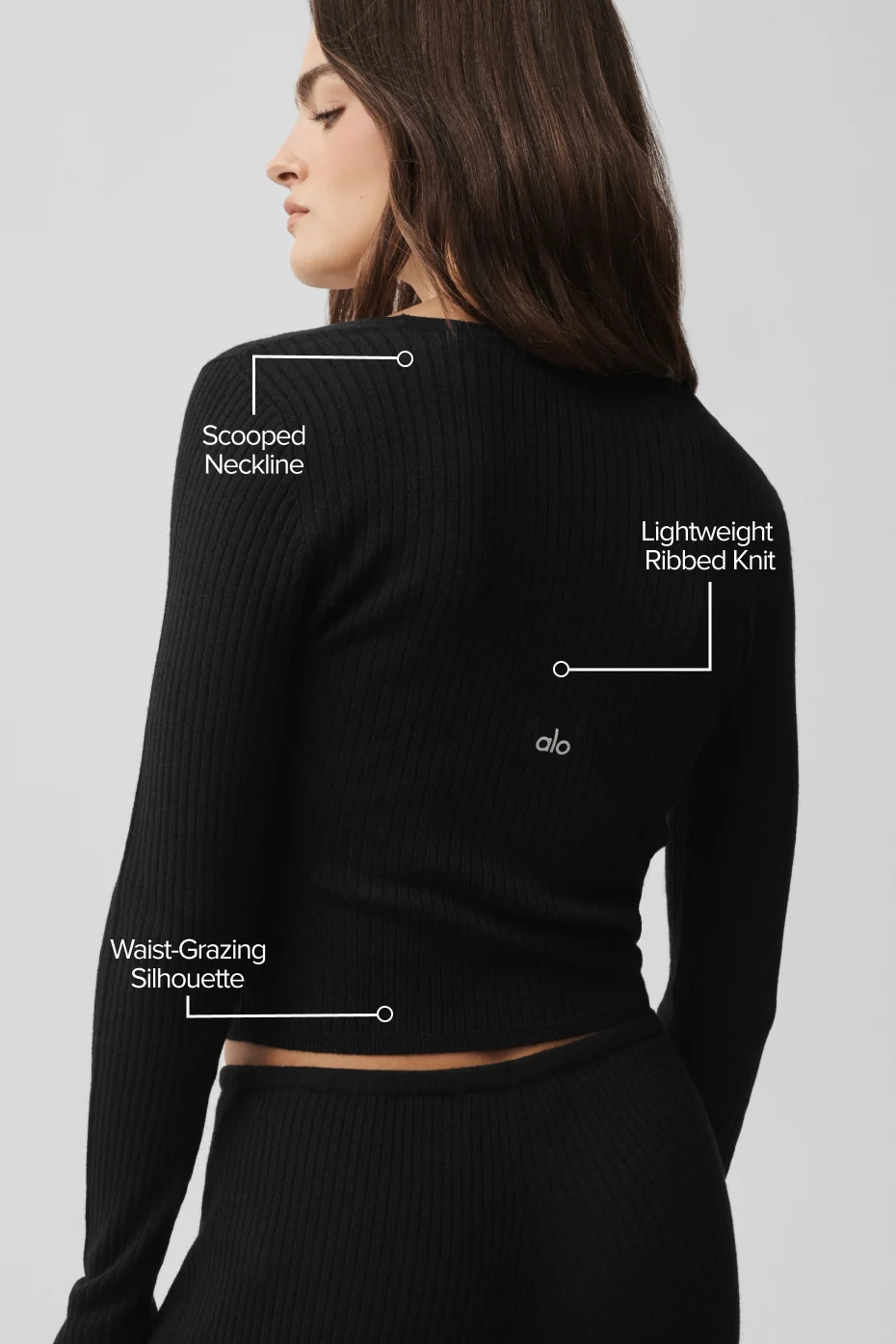 Sweater Knit Unwind Long Sleeve - Black - Image 2
