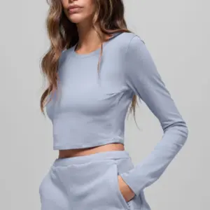 Alosoft Crop Finesse Long Sleeve - Winter Frost
