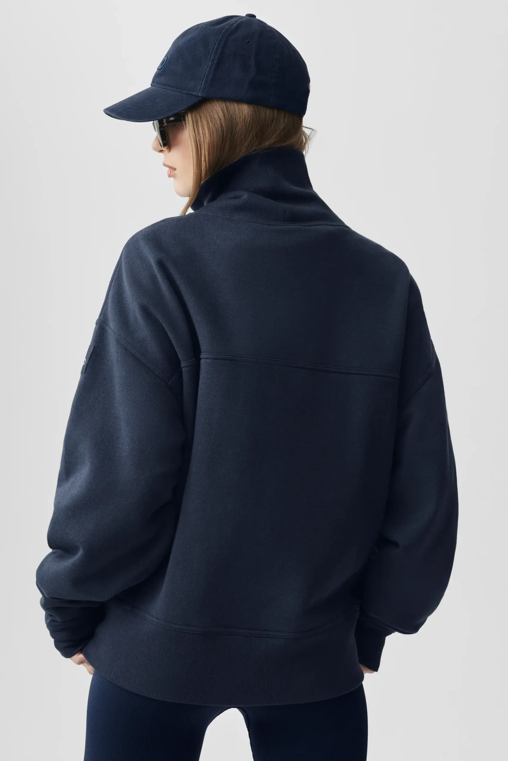 Hazy Mock Neck Pullover - Navy - Image 4