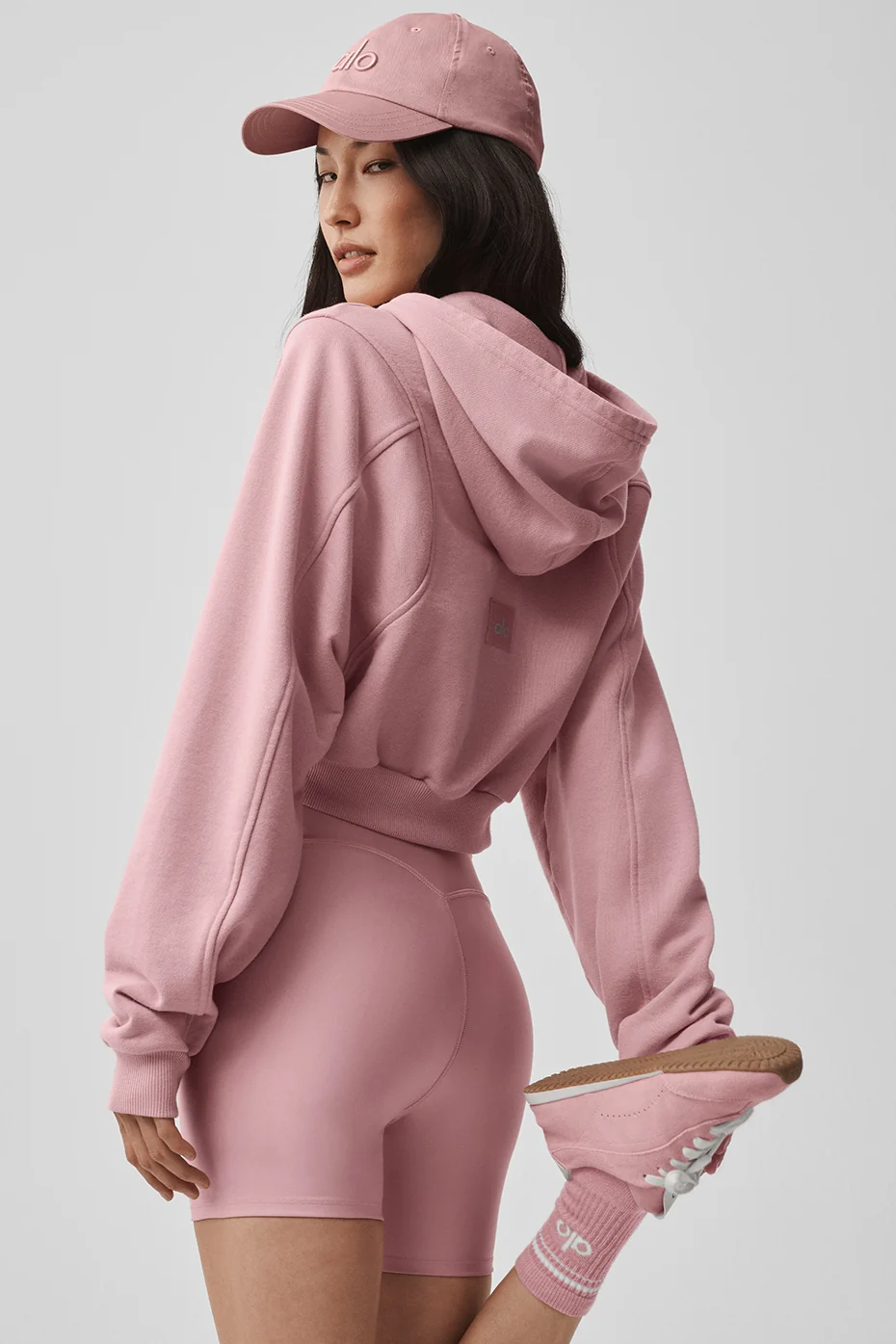 Sweet Escape Zip Up Hoodie - Vintage Pink - Image 5