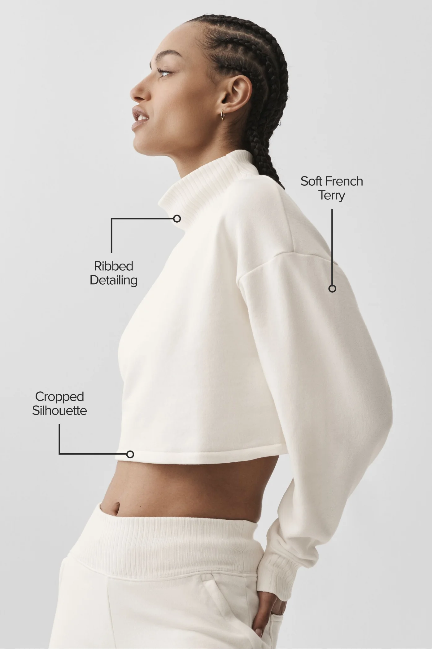 Cropped Serenity Coverup - Ivory - Image 2
