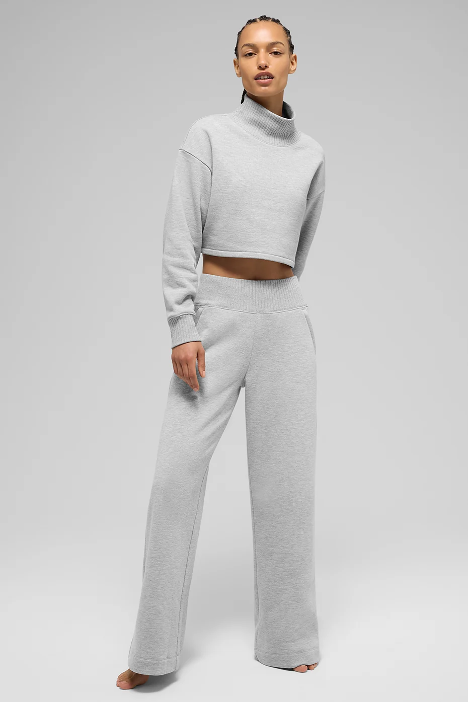 Cropped Serenity Coverup - Athletic Heather Grey - Image 6