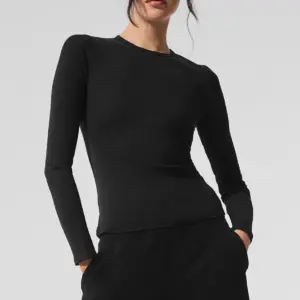 Ribbed Modal Long Sleeve - Black