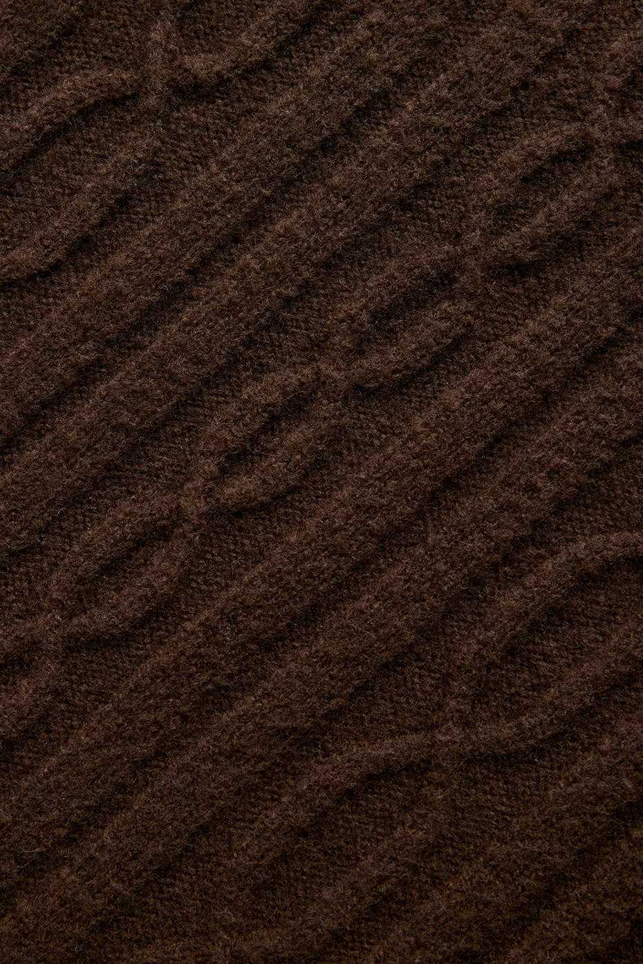 Cable Knit Cropped Winter Bliss Turtleneck Long Sleeve - Espresso - Image 6