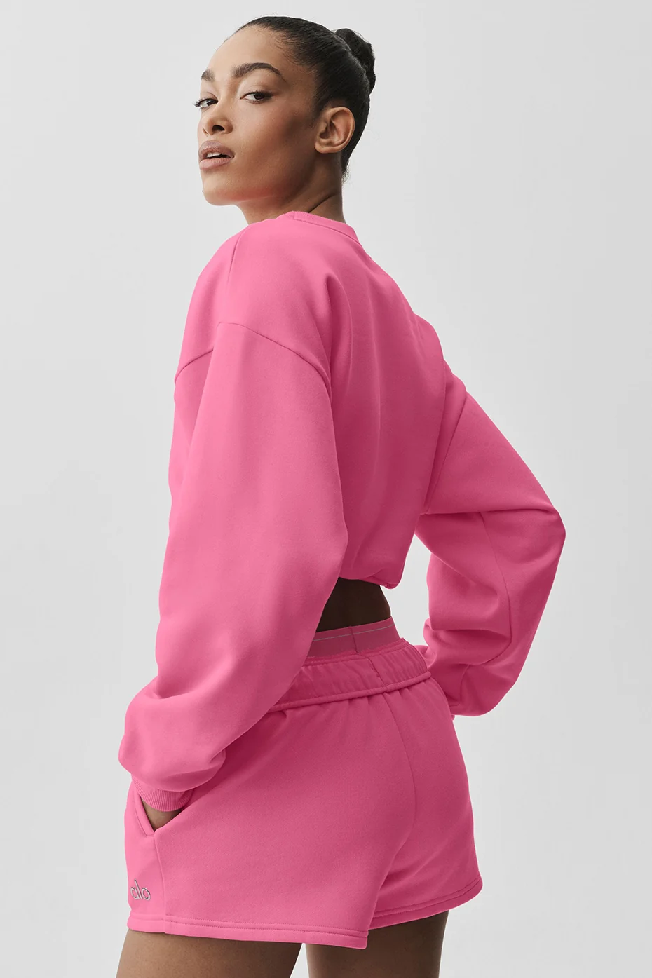 Cropped Accolade Crewneck - Paradise Pink - Image 2