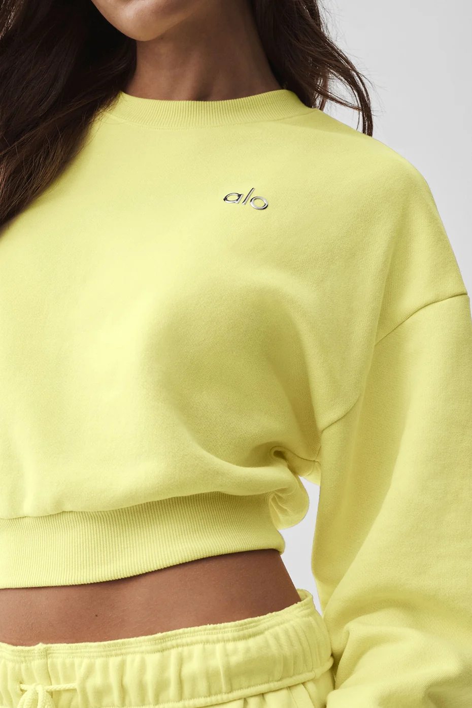 Cropped Accolade Crewneck - Sunshine - Image 4