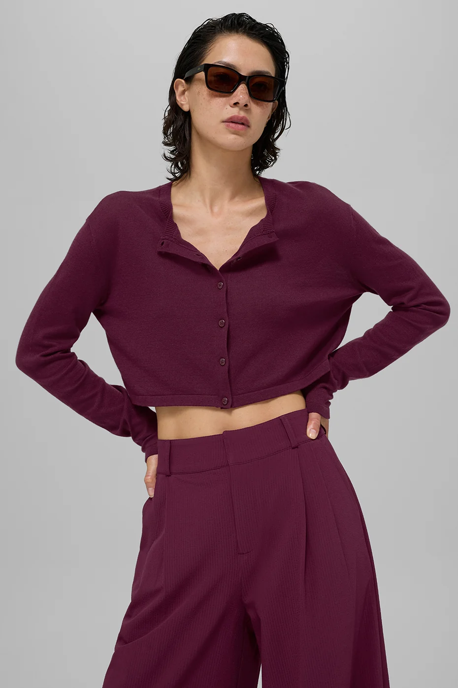 Supernatural Sweater Cardigan - Burgundy