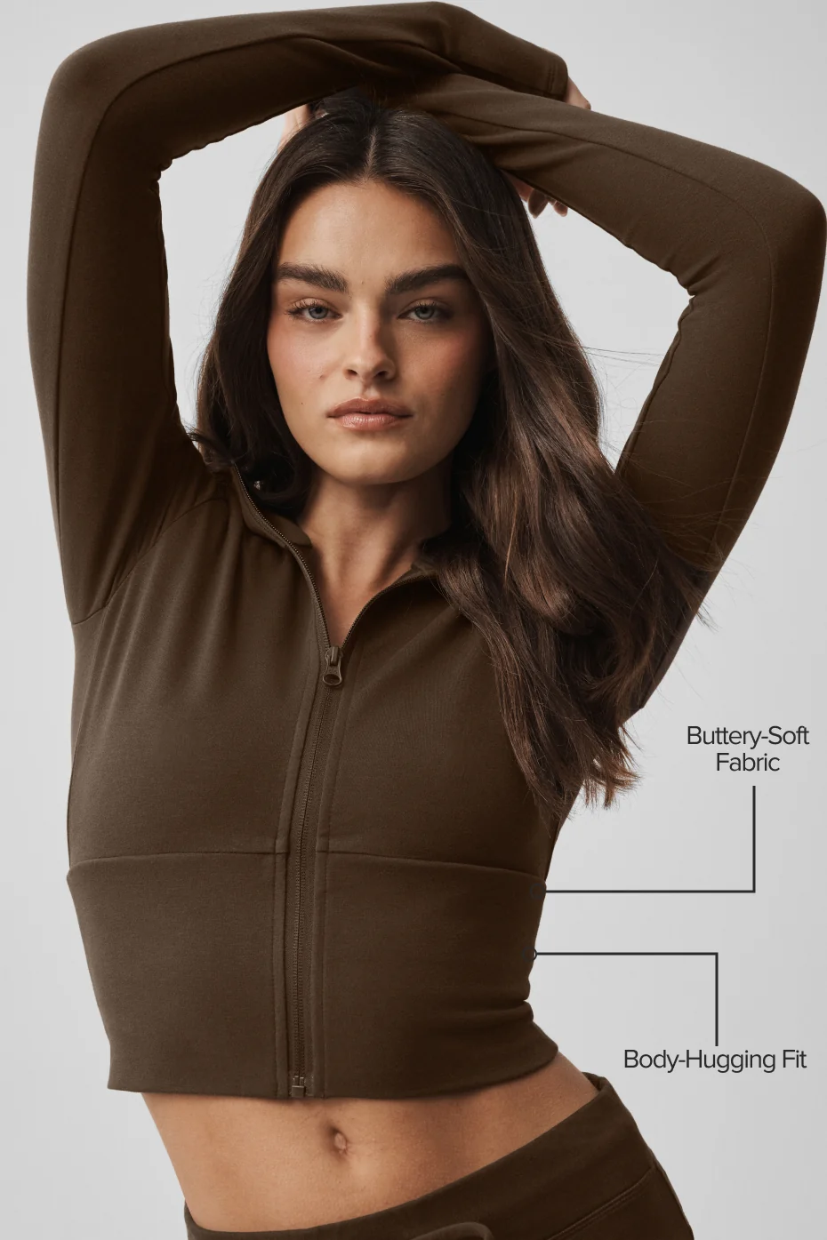 Sway Full Zip Hoodie - Espresso - Image 2