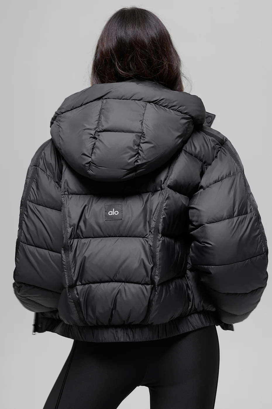 Aspen Love Puffer Jacket - Black - Image 5