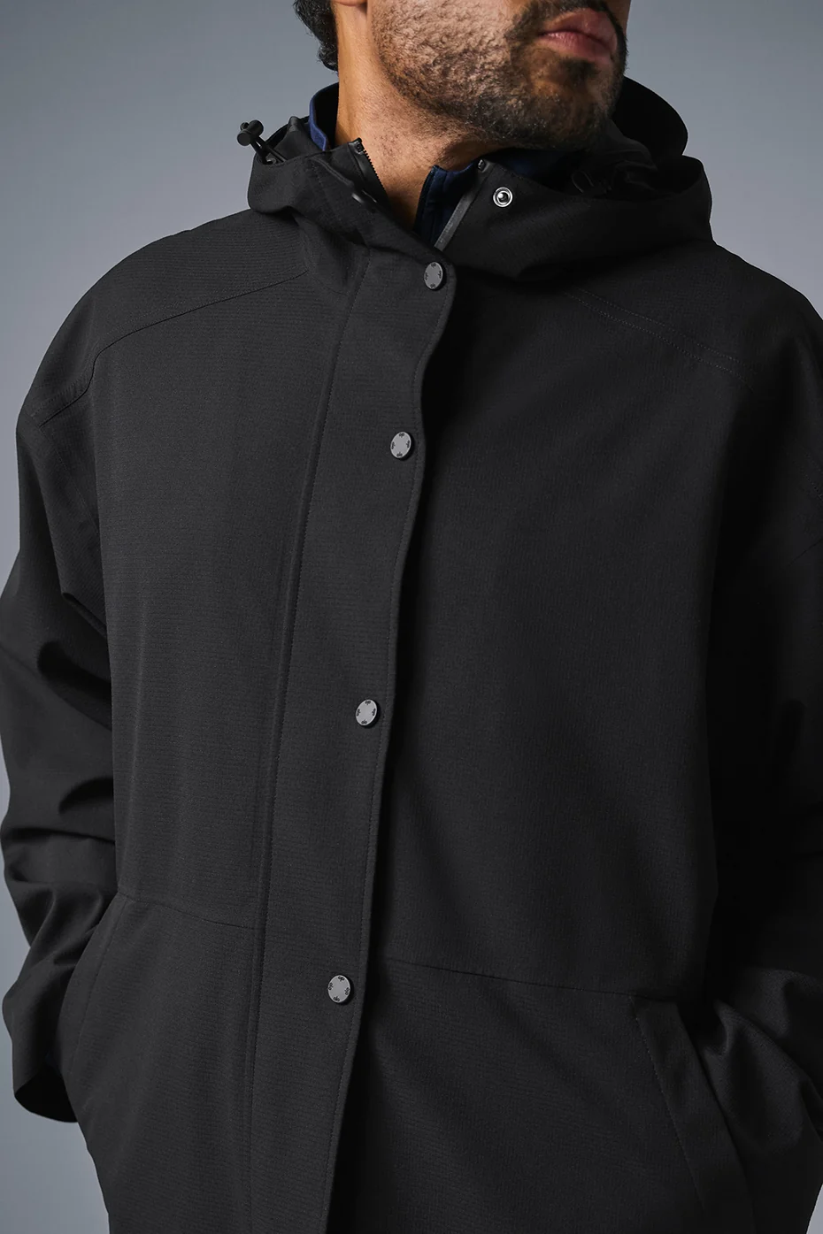 Rain Or Shine Long Coat - Black - Image 3