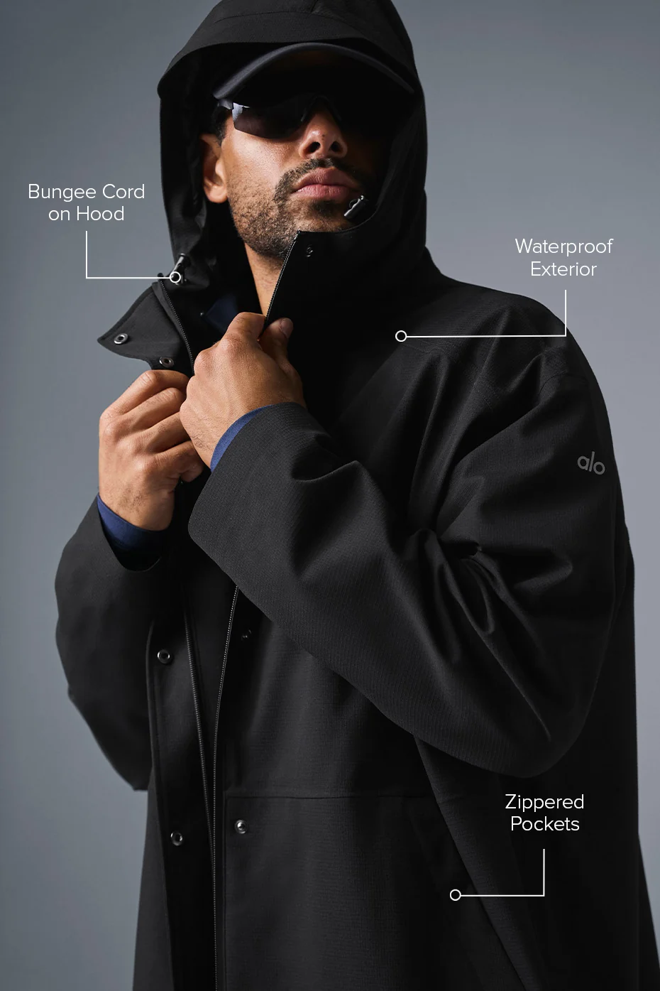 Rain Or Shine Long Coat - Black - Image 2