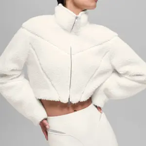 Sherpa Cropped Slope Side Jacket - Ivory
