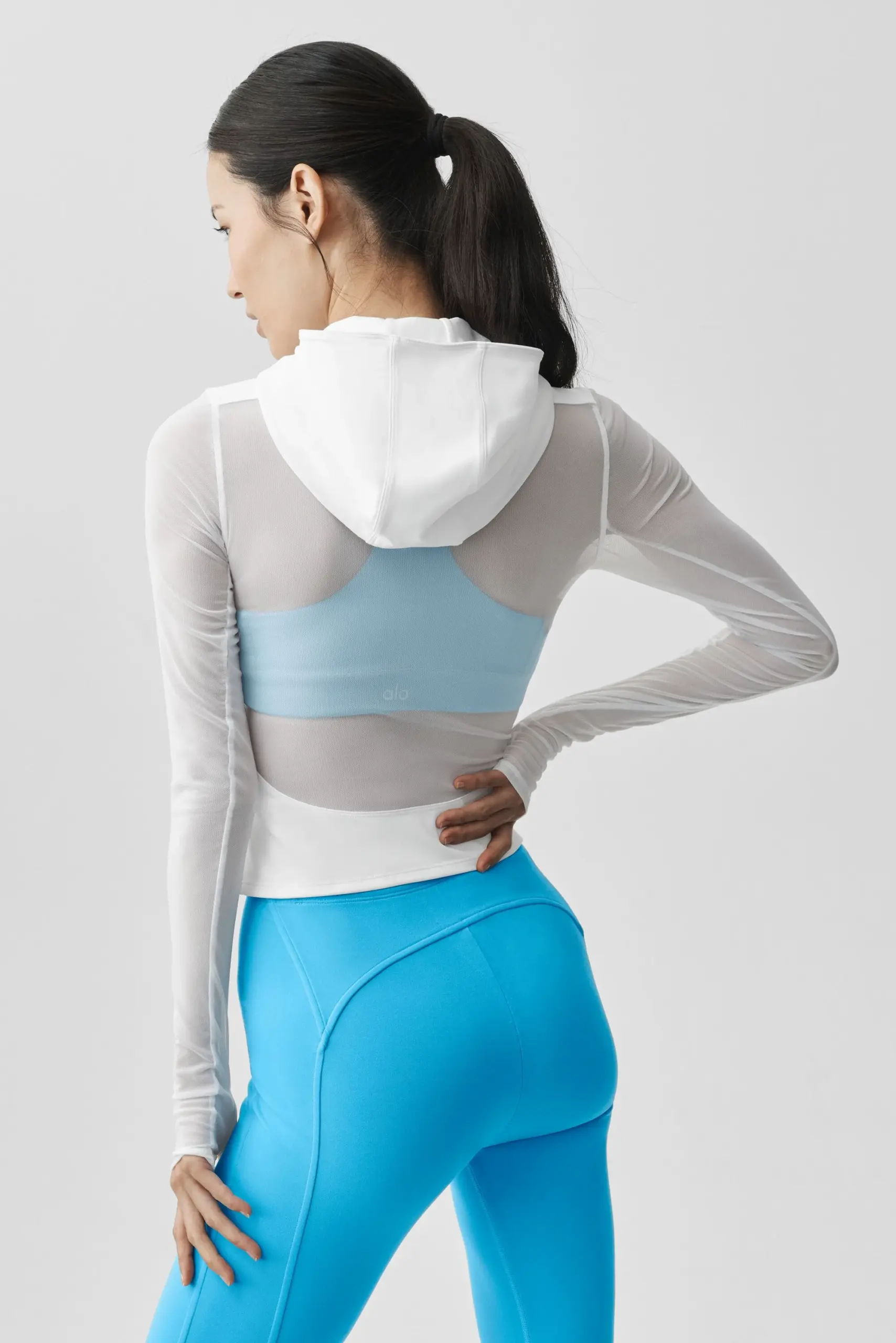 ALO Softsculpt Superset Full Zip Jacket - White - Image 2