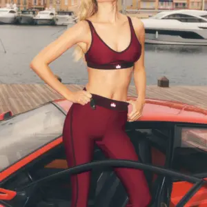Airlift High-Waist 7/8 Line Up Legging - Summer Romance Red