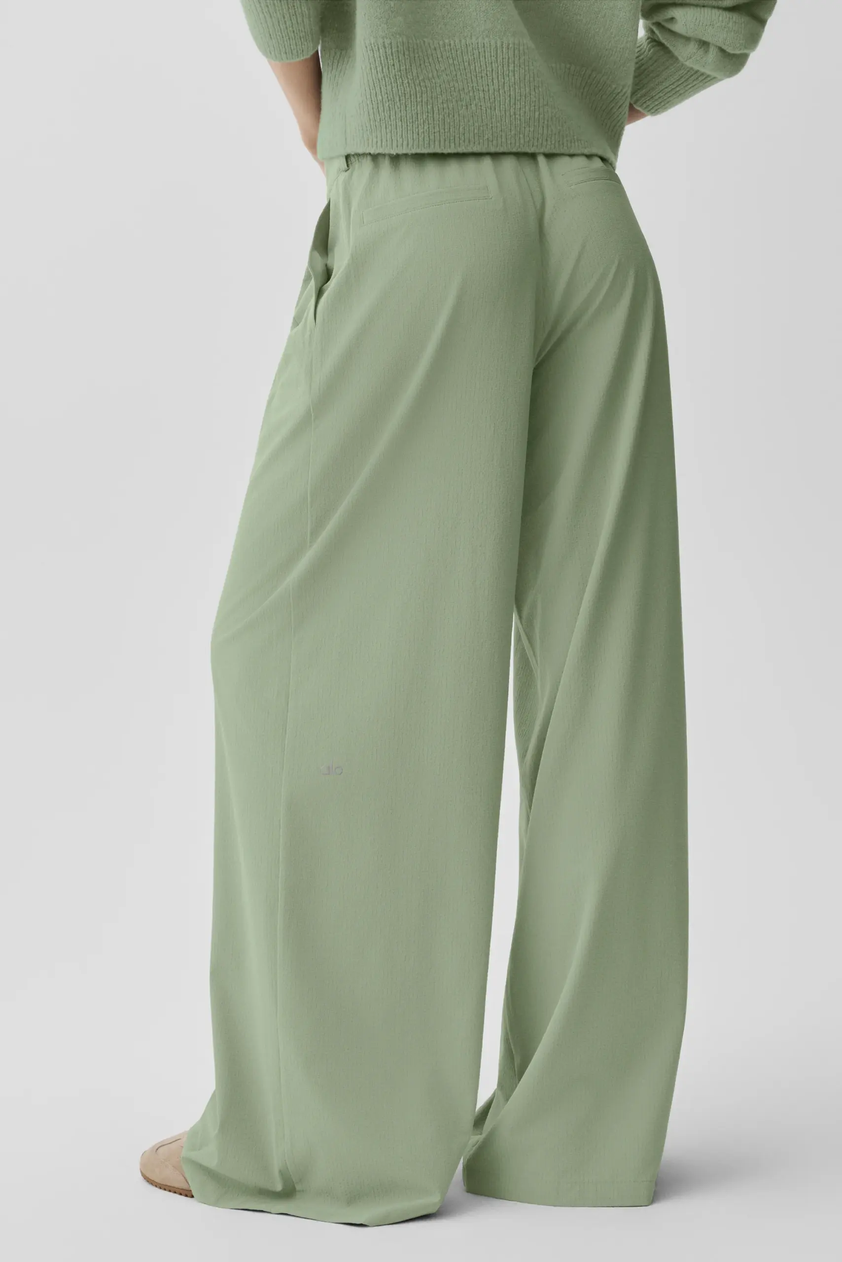 High-Waist Dreamscape Trouser (Long) - Dune Grass - Image 2